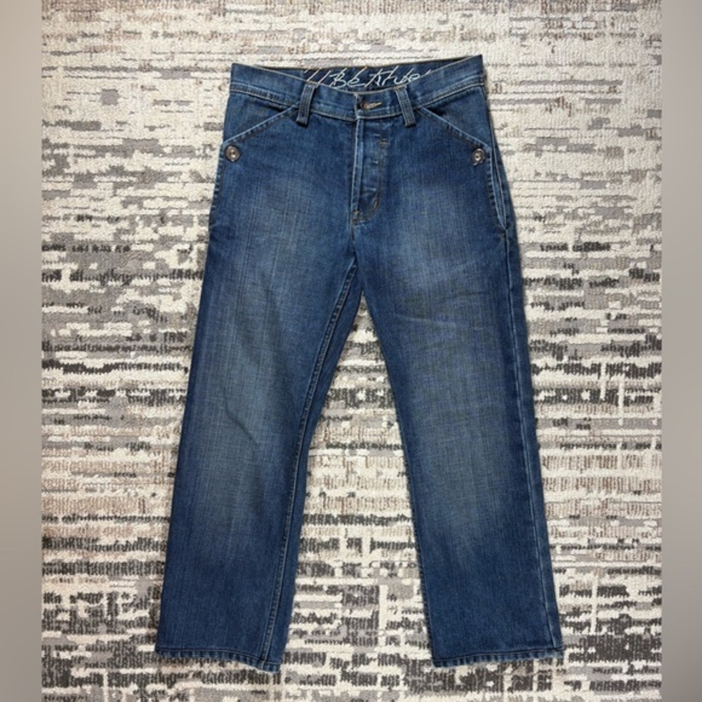 Vintage Be True Low Rise Bootcut Blue Jeans Size 28 Button Fly